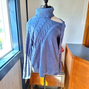 Belldini  Drop Shoulder "Indigo Coast/Silver" Sweater, Size M,#AS240214, NWT